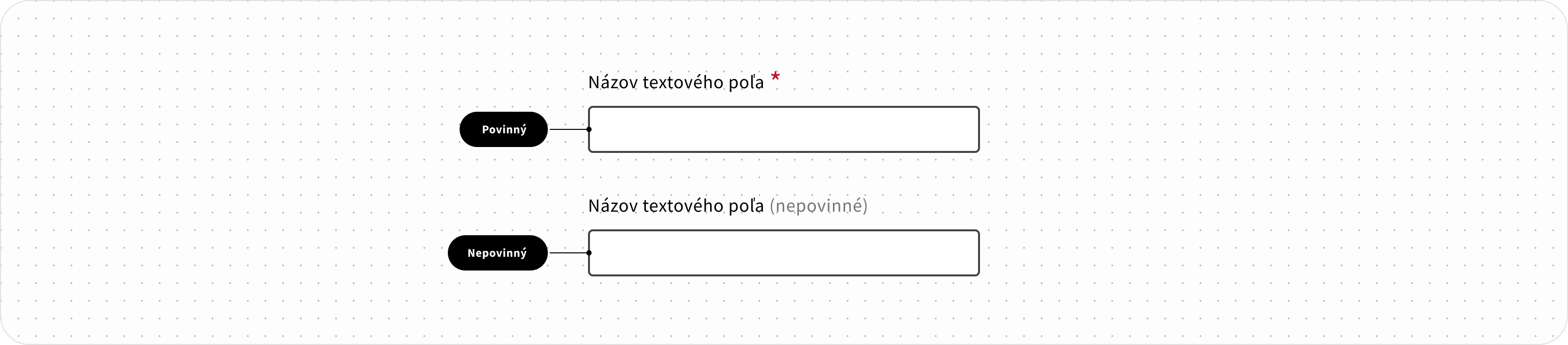 variant povinného/nepovinného dátového poľa